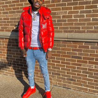 Red drip people wallpaper