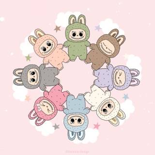 Preppy Labubu wallpaper