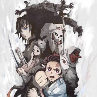 All Hashira with Tanjiro wallpaper