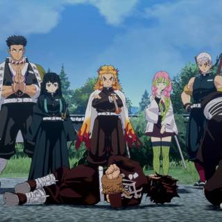 All Hashira with Tanjiro wallpaper