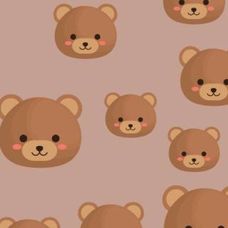 Kawaii orange bear wallpaper