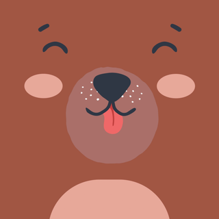 Kawaii orange bear wallpaper