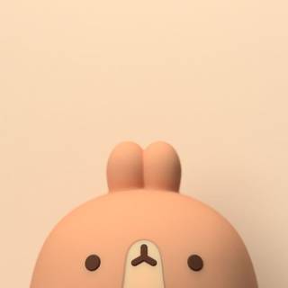 Kawaii orange bear wallpaper