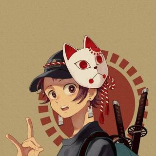 Tanjiro in a peace place wallpaper