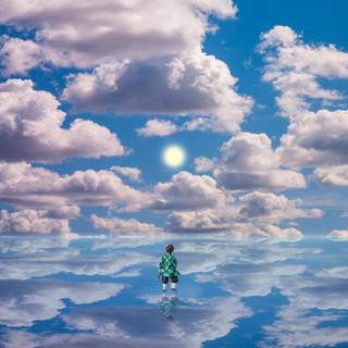 Tanjiro in a peace place wallpaper