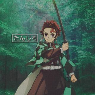 Tanjiro in a peace place wallpaper