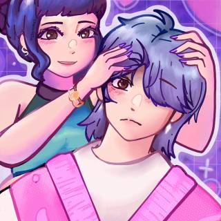 Zoey and Mystery kissing wallpaper