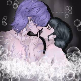 Zoey and Mystery kissing wallpaper