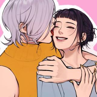 Zoey and Mystery kissing wallpaper