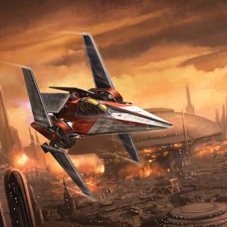 Alpha-3 Nimbus-class V-wing starfighter wallpaper