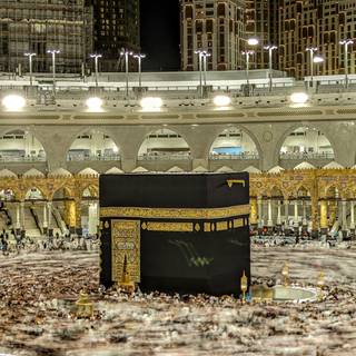 Makkah night wallpaper
