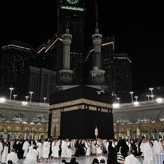 Makkah night wallpaper