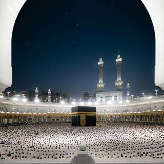 Makkah night wallpaper