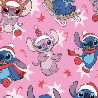 Stitch and Angel Christmas wallpaper