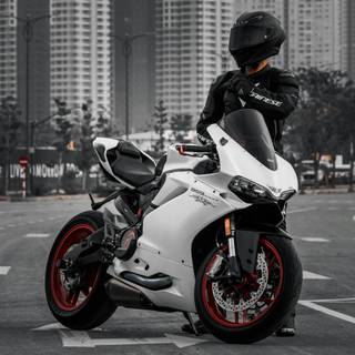 Black and white bike wallpaper