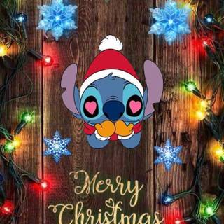 Stitch and Angel Christmas wallpaper