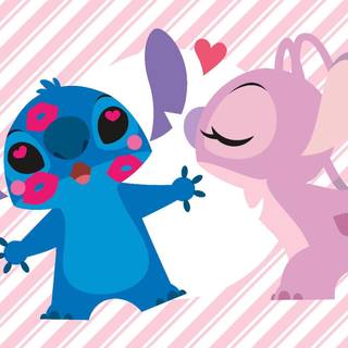 Stitch and Angel Christmas wallpaper