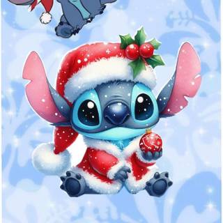 Stitch and Angel Christmas wallpaper