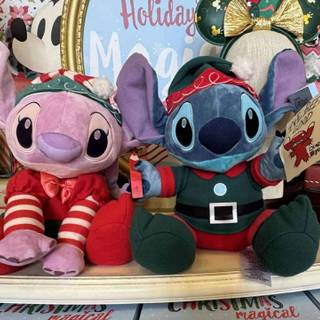 Stitch and Angel Christmas wallpaper