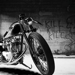 Black and white bike wallpaper
