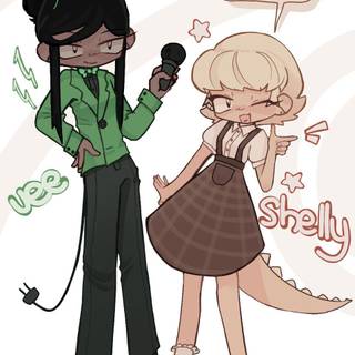 Shelly and Vee wallpaper