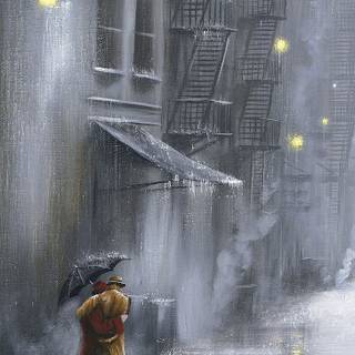 Rain painting wallpaper