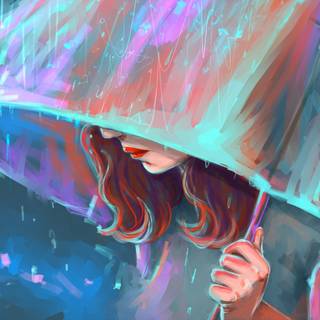 Rain painting wallpaper