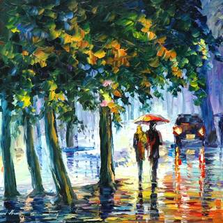 Rain painting wallpaper