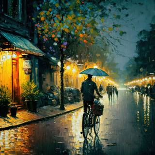 Rain painting wallpaper