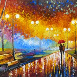 Rain painting wallpaper