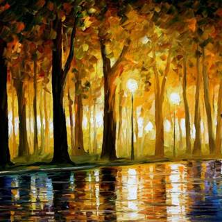 Rain painting wallpaper