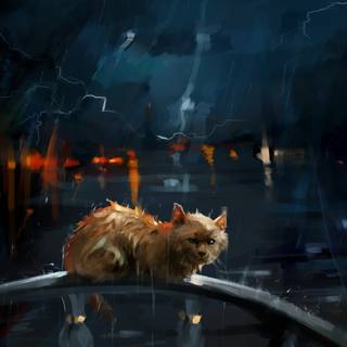 Rain painting wallpaper