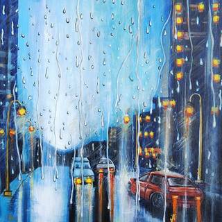 Rain painting wallpaper