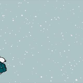 Winter Snoopy PC wallpaper
