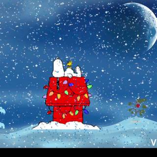 Snoopy Christmas PC wallpaper
