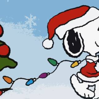 Winter Snoopy PC wallpaper