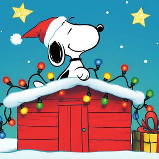 Cute Christmas Snoopy wallpaper