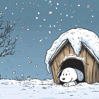Winter Snoopy PC wallpaper