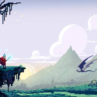 Autumn pixel art desktop wallpaper