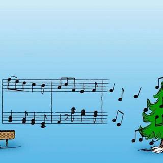 Christmas musical notes wallpaper