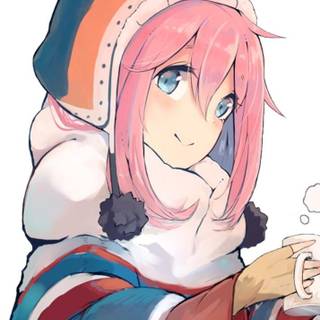 Pink hair winter girl wallpaper