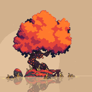 Autumn pixel art desktop wallpaper