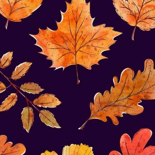 Autumn iPhone leaves wallpaper
