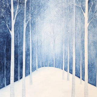 Painting winter wallpaper