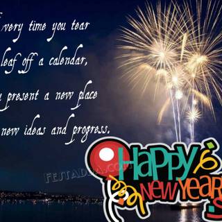 New Year message wallpaper
