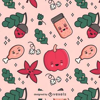 Cute Thanksgiving Kawaii wallpaper