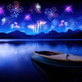 Blue Happy New Year wallpaper