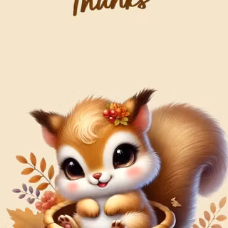 Thanksgiving squirrel wallpaper