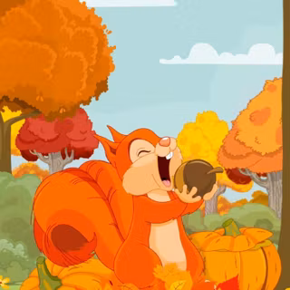 Thanksgiving squirrel wallpaper