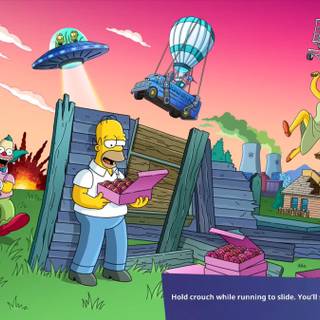 Fortnite Simpsons wallpaper
